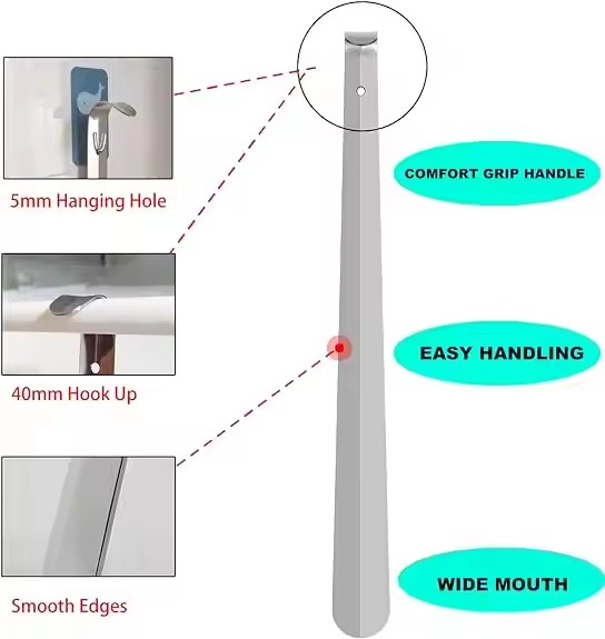 Long Handle Stainless Shoe Horn