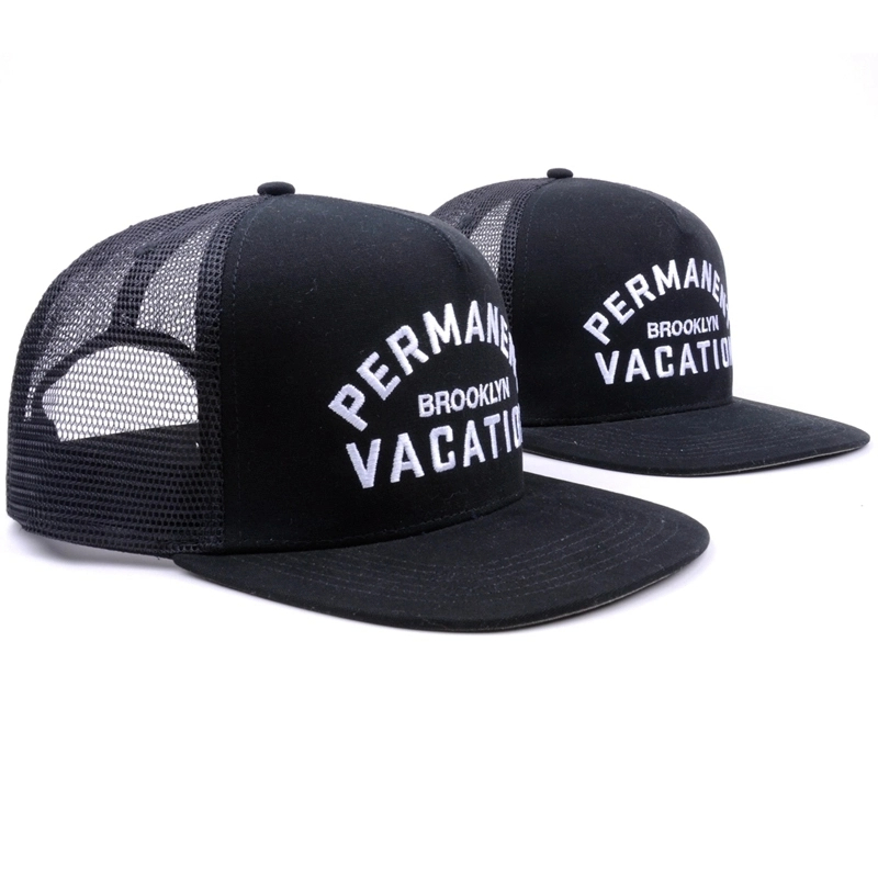 Embroidery Mesh Trucker Cap - 5 Panel