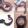 Stainless steel+PP+TRP 8-shaped 6-in-1 opener features a non-slip grip for effortless opening different sizes and types of lids