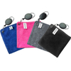 Soft Cotton Square Golf Towel With Stretchable Badge Reel for Easy Access