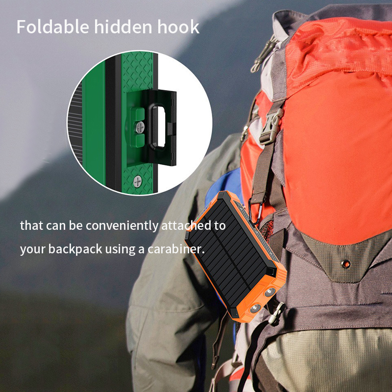 10000mAh Solar Power Bank with Wireless Charging