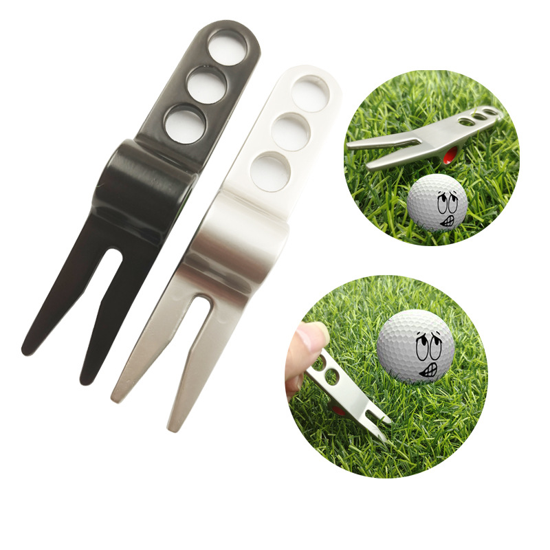 Zinc Alloy Golf Divot Tool with Finger Hole Design