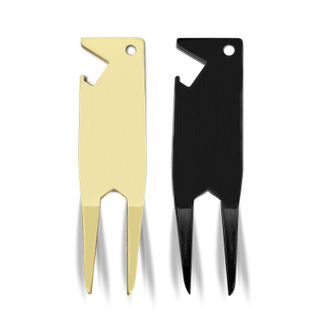 Zinc Alloy Golf Divot Tool W/ Bottle Opener And Keychain Hole