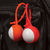 Portable Silicone Golf Ball Holder with Knots - Single Ball Storage Pouch to hold one ball securely and attaches easily