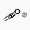 Durable 3-in-1 Golf Divot Tool With Ball Marker and Arrow Line Putting Alignment Stencil