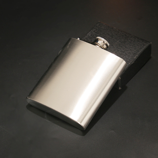 Premium 7oz 304 Stainless Steel Hip Flask - Brushed Finish Pocket Liquor Flask