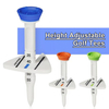 Durable 3.15" Height Adjustable Golf Tees with Detachable Alignment Plate