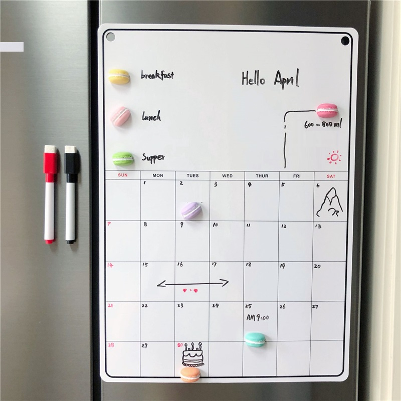 Fridge Pad Magnetic Monthly Weekly Daily Planner Whiteboard