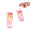 Transpranet 14 oz. PC Sports Water Bottle With PP Lid, Silicone Handle For Sport, Office or Home