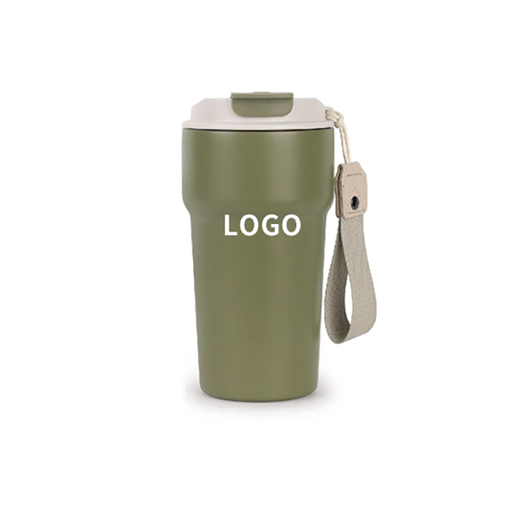 16oz Stainless Steel Coffee Mug with Handy Woven Handle