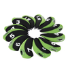 Neoprene Golf Iron Club Head Covers with Transparent Window and printed numbers, Size: 5 3/8 " x 2 5/8 " x 1/8 "