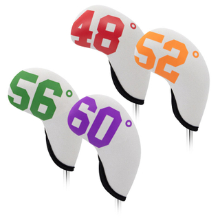 Durable Neoprene Golf Wedge Iron Headcovers Set with Numbered Tags for Easy Identification