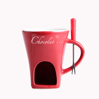 Black Ceramic Fondue Mug With Custom Logo
