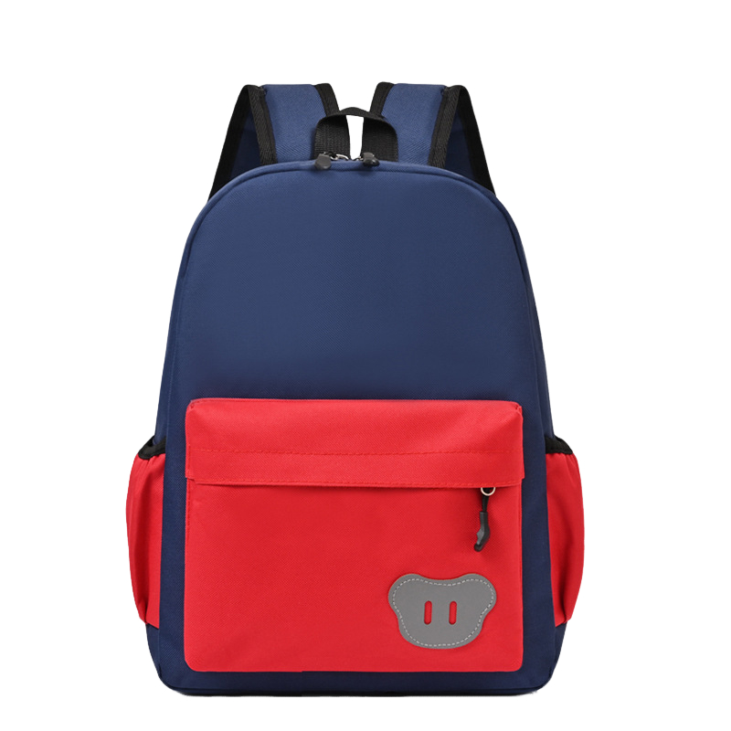 Canvas Student Backpack For Kids Children, features adjustable padded shoulder strap and reflective strips, 16.5'' * 11'' * 4.7''