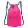 Adjustable Shoulder Strap Waterproof Casual Sports Drawstring Backpack Bag With Front Pocket