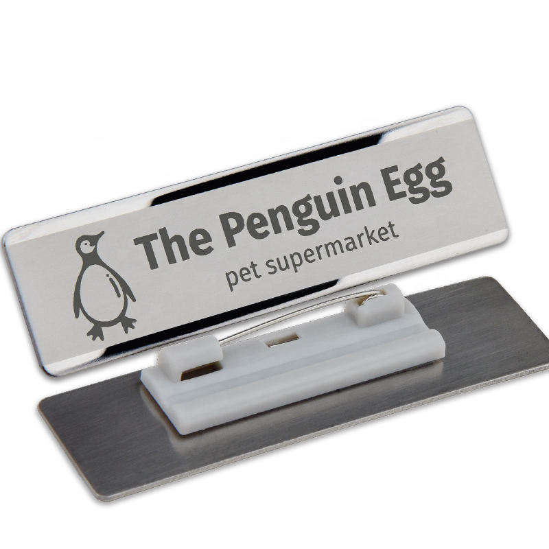 Engrave Name Tag with Safety Pin