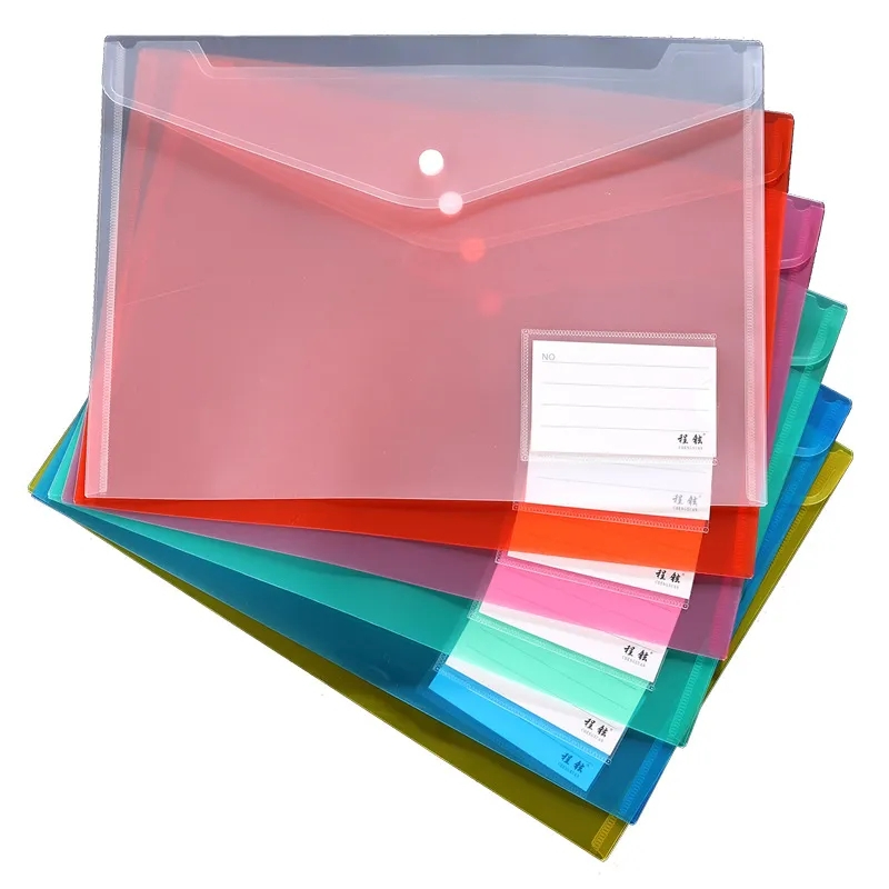 Plastic Clear Poly Filing Envelopes Document File Folders Letter A4 ...