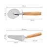 remium 2-Pieces Stainless Steel Pizza Kit Wheel Cutter Slicer Spatula Shovel