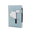 A5 Lined Leather Notebook Journal With A Front Pocket & Magnetic Buckle Closure for Business School Travel Personal