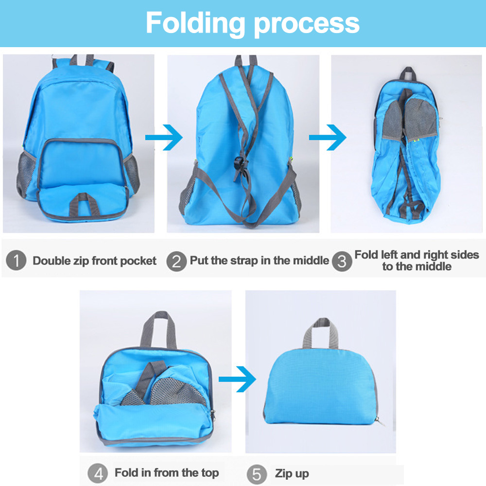 20-35 Litre Foldable Waterproof Travel Sport Backpack With Front Pocket