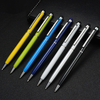 2-in-1 Slim Twist-Action Stylus Style Metal Ballpoint Pen With a Metal Clip