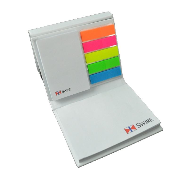 Hardcover Sticky Note Memo Pads With Colorful Makers Index Flag Tabs