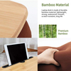 Portable Lap Desk with Soft Cushion, Bamboo Laptop Desk With Pillow Cushion & Phone Slot, For Bed, Car, Couch, Travel