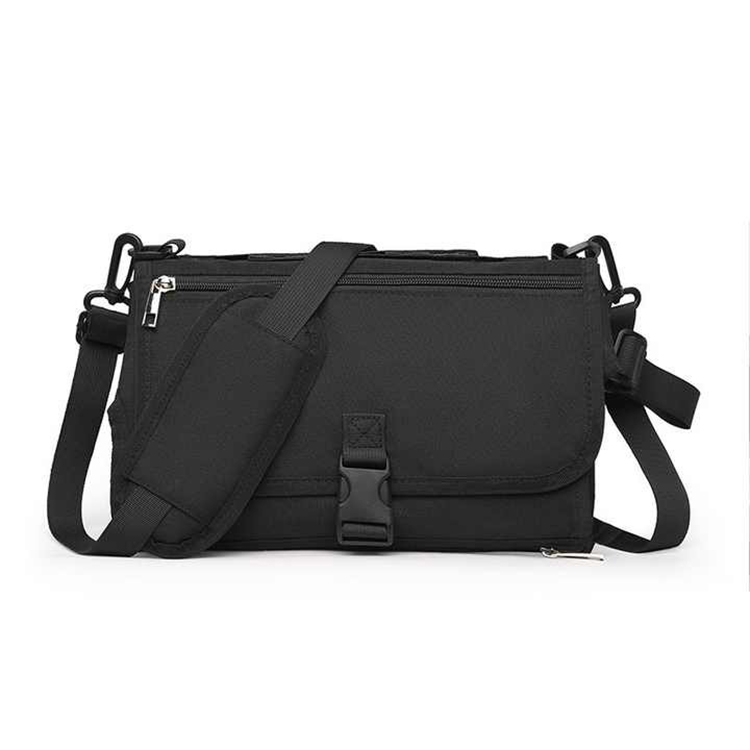 Large Soft Portable Changing Pad with Shoulder Strap- Compact Diaper Bag Changing Pad with Wipes Pockets