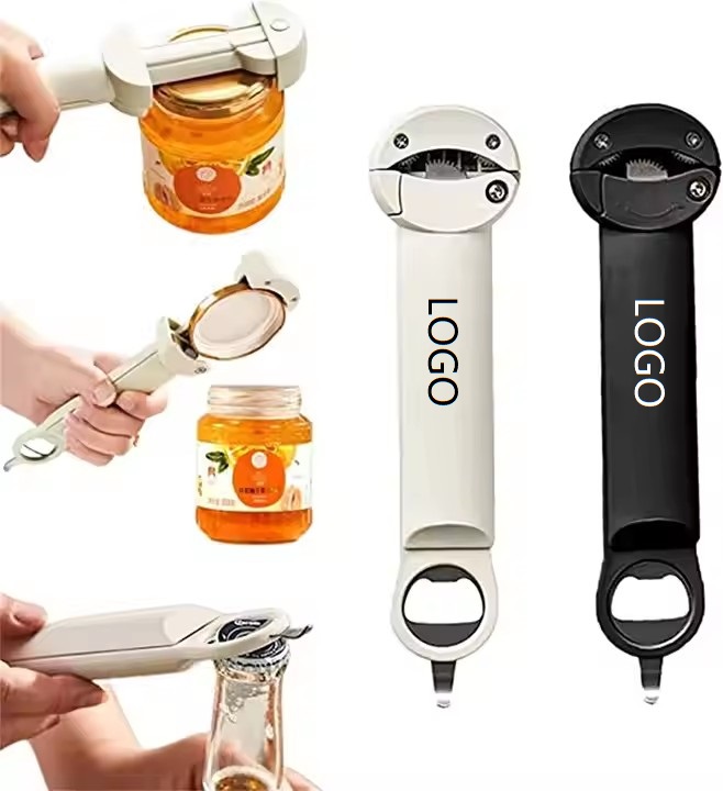 Adjustable Stainless Steel Can Jar Opener Retractable Bottle Opener, Labor-Saving Bottle Opener with Stainless Steel Gear