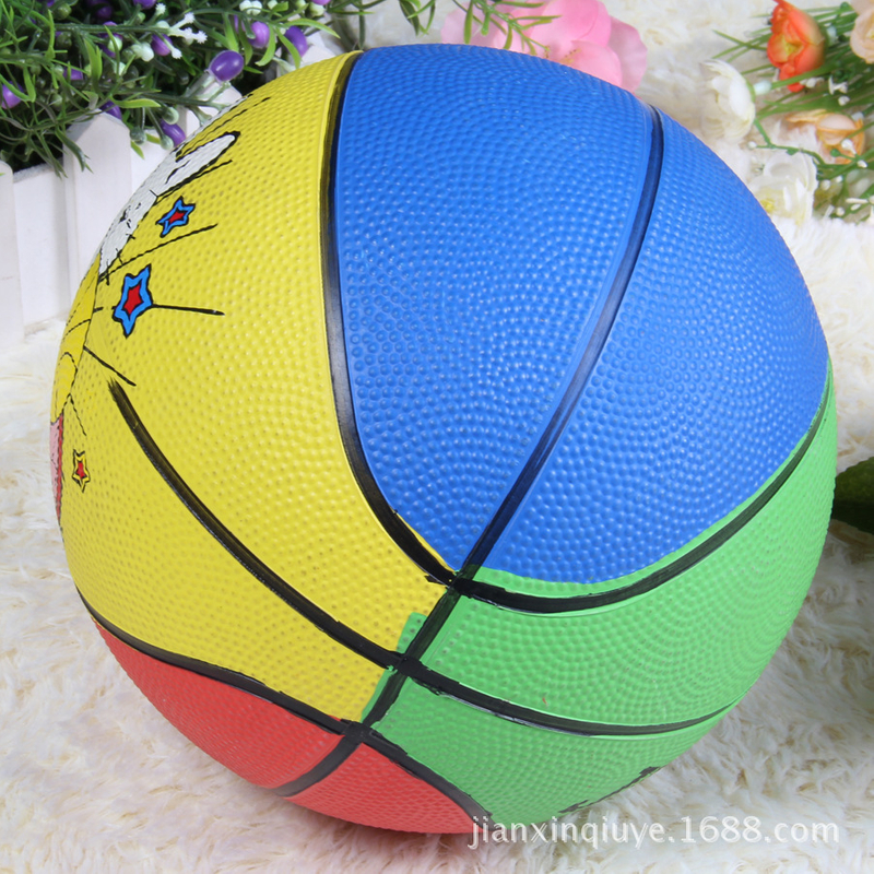5" Beach Small Bouncy Balls Rubber Basketball Sports Toy Basketballs for Kids