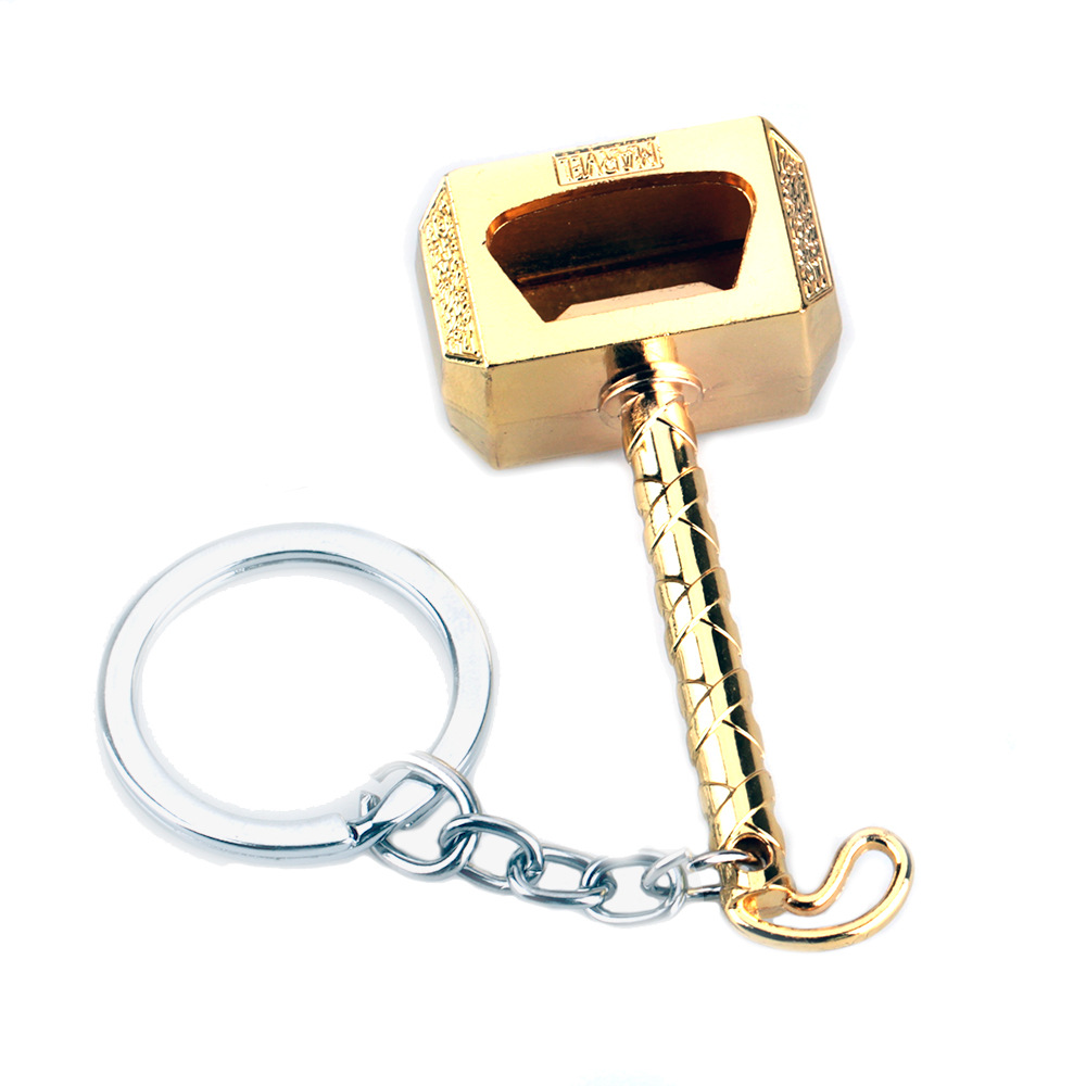 Hammer key ring bottle opener