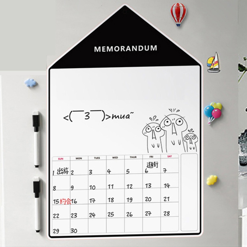 House-Shaped Magnetic Dry Erase Fridge Memo Board Whiteboard