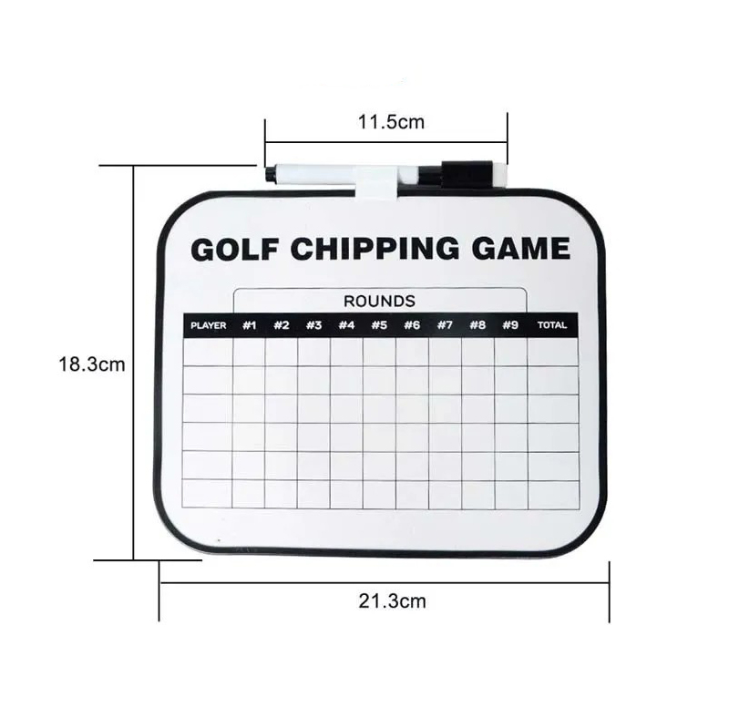 Dry-erase Golf Scoreboard (21.5 X 18.3 Cm) with Top-mounted Marker And Eraser