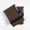 Pocket-size PU Leather Golf Scorecard Holder (12.5 X 8.5 Cm) with Side Pen Slot, Elastic Band Closure