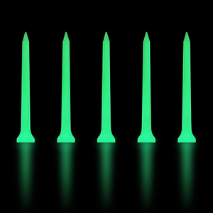Durable 70mm Plastic Glow-in-the-dark Golf Tees, Absorb Light And Shine in The Dark for Improved Visibility
