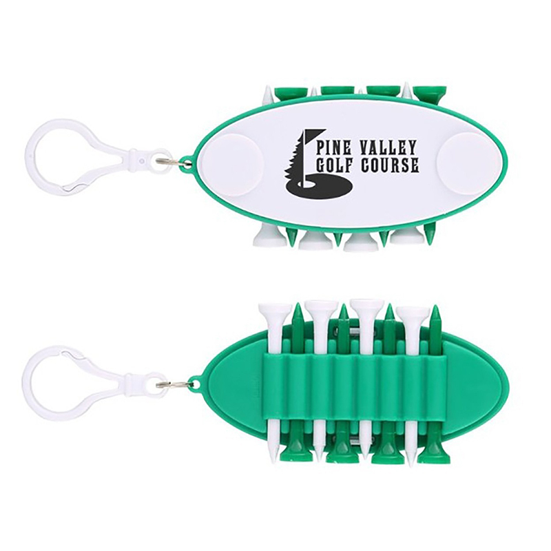 Oval Shape ABS Golf Tee Holder Key Tag