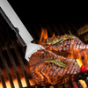 3-in-1 Folding Barbecue Tool, Spatula, Fork and Knife. Stainless Steel 19.5 Inch Long BBQ Grilling Tool For Outdoor Camping