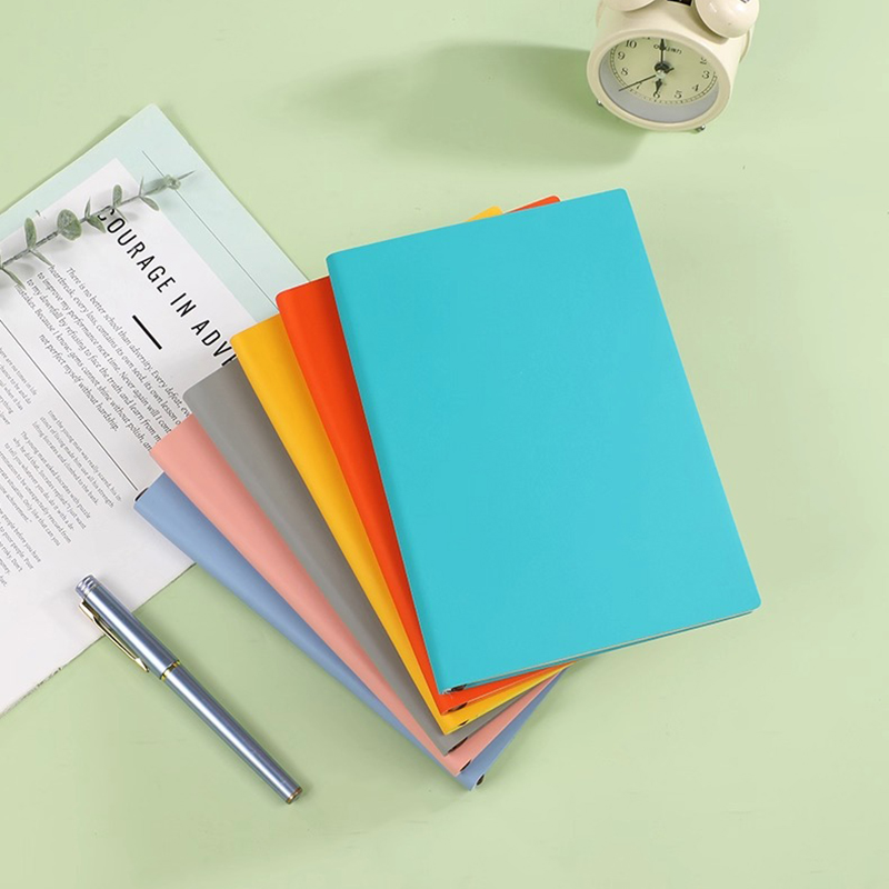 A5 Soft-Touch PU Notebook -- 96 Sheets / 192 Pages, 80gsm Paper, Ribbon Bookmark & Pen Loop, Custom Logo, 14.5 * 21 cm