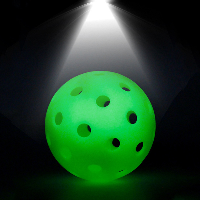 Luminous Pickle Balls Glow in The Dark Pickleball Meet USAPA Requirement High Elasticity Outdoor and Indoor Practice Pickleballs