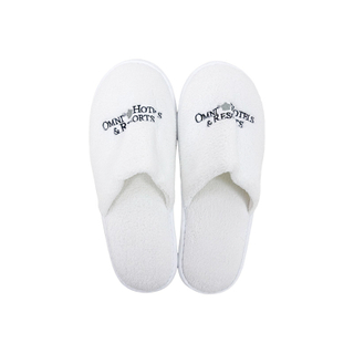 11" x 4.3" Plush Hotel Disposable Slippers