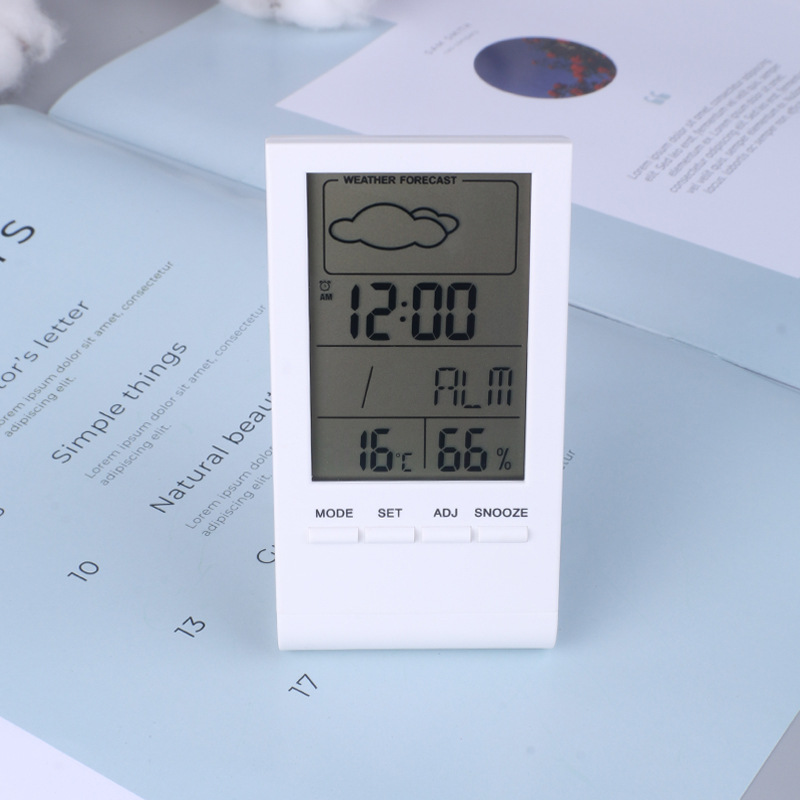 LCD Digital Temperature Humidity Meter Clock