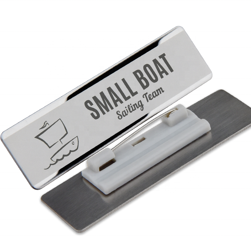 Engrave Name Tag with Safety Pin