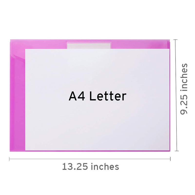 Plastic Clear Poly Filing Envelopes Document File Folders Letter A4 ...