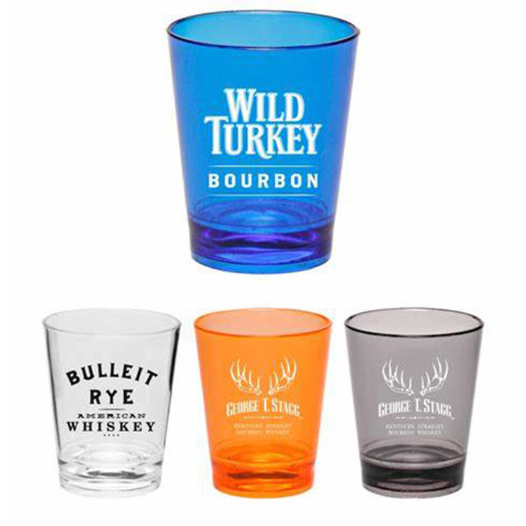 Mini Clear 1.5 oz. Plastic Shot Glasses - Ideal for Whiskey, Wine Tasting