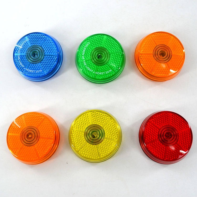 Round Reflector Safety Light with Clip, High Visibility Plastic Reflective Gear for Jackets, Bags, Purses, Backpacks, Strollers