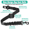 Dog Seat Belt for Car Adjustable Safety Seatbelt Strap Strong Nylon Fabric Bungee Buffer Puppy