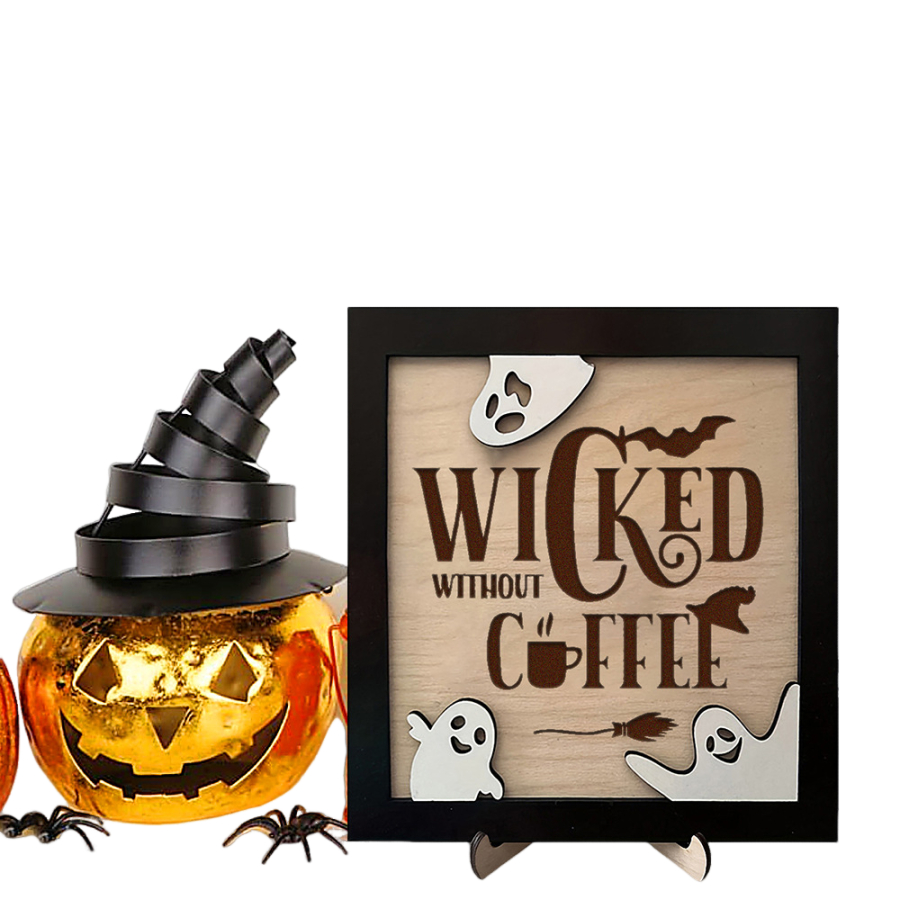 Cute Wooden Ghost Ornament