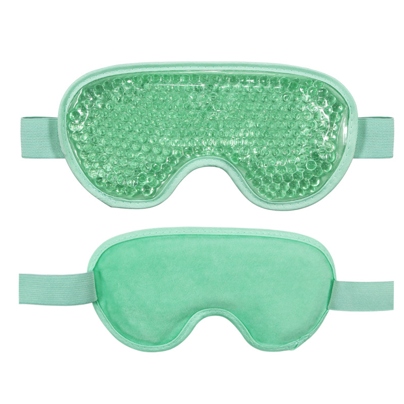 PVC Gel Cold/Hot Therapy Gel Bead Pack Reusable Eye Mask With Adjustable Elastic Band to fit most