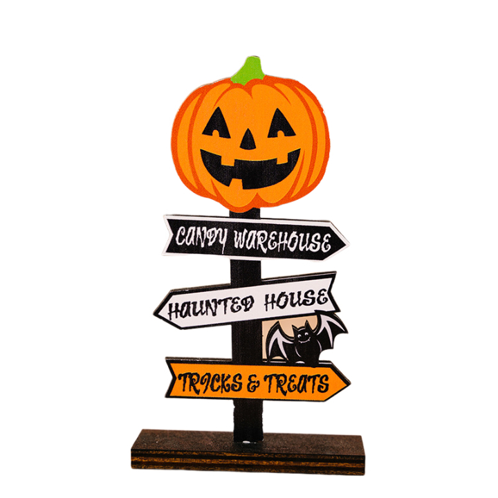Halloween Pumpkin Letter Wooden Decoration