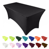 6FT Stretch Rectangular Spandex Table Cover, Tight, Fitted, Washable, and Wrinkle Resistant Tablecloth